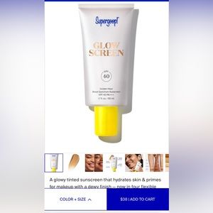 super goop glow screen in the color golden hour